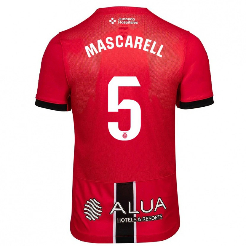 Danxen Hombre Camiseta Omar Mascarell #5 Rojo Negro 1ª Equipación 2025/26 La Camisa