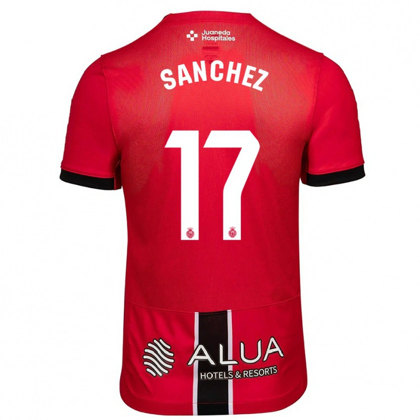 Danxen Hombre Camiseta Avelino Sánchez #17 Rojo Negro 1ª Equipación 2025/26 La Camisa