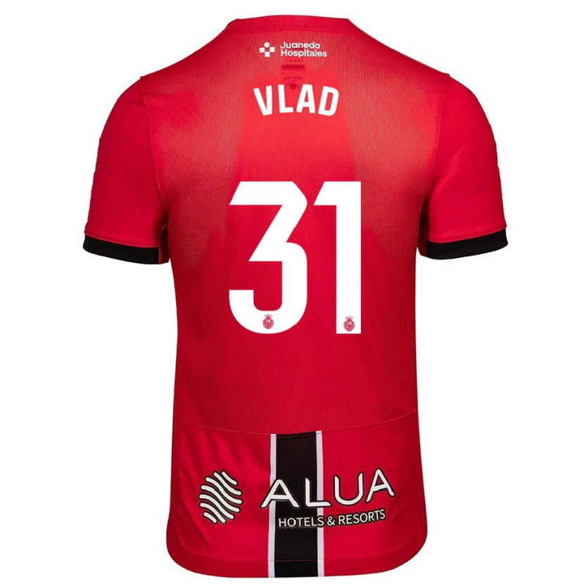 Danxen Hombre Camiseta Rares Vlad #31 Rojo Negro 1ª Equipación 2025/26 La Camisa