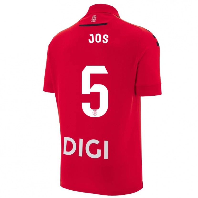 Danxen Hombre Camiseta Josune Urdaniz Maurin #5 Rojo Negro 1ª Equipación 2025/26 La Camisa