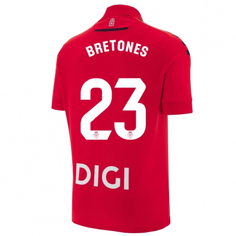 Danxen Hombre Camiseta Abel Bretones #23 Rojo Negro 1ª Equipación 2025/26 La Camisa
