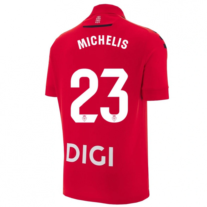Danxen Hombre Camiseta Nikolaos Michelis #23 Rojo Negro 1ª Equipación 2025/26 La Camisa