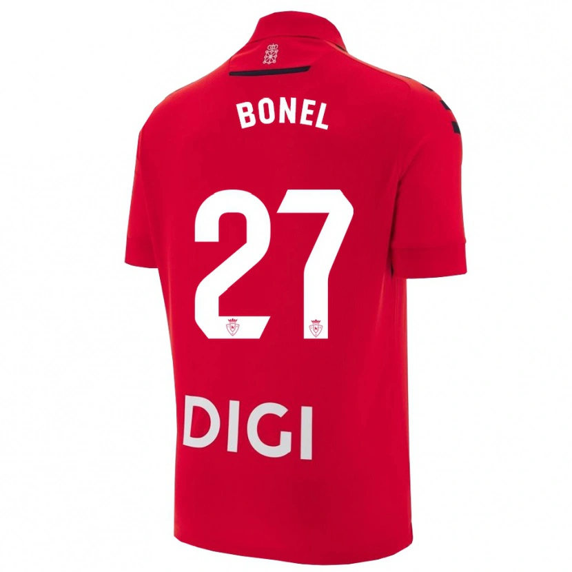 Danxen Hombre Camiseta Aimar Bonel #27 Rojo Negro 1ª Equipación 2025/26 La Camisa