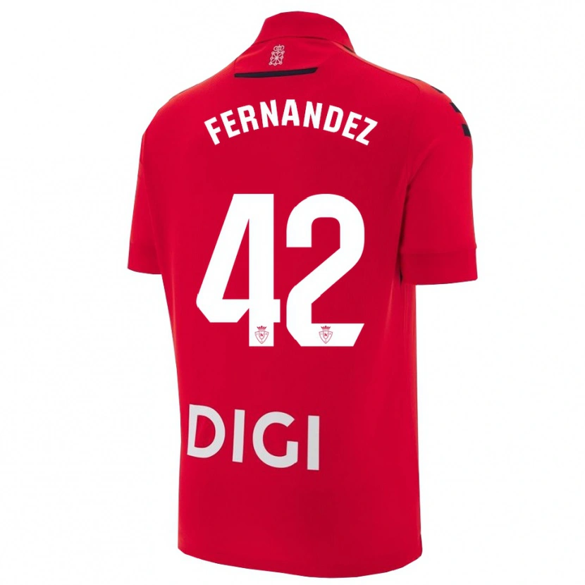 Danxen Hombre Camiseta Rafa Fernández #42 Rojo Negro 1ª Equipación 2025/26 La Camisa