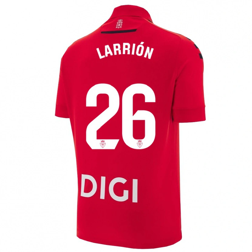 Danxen Hombre Camiseta Asier Larrión #26 Rojo Negro 1ª Equipación 2025/26 La Camisa
