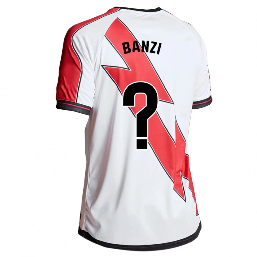 Danxen Hombre Camiseta Cedrick Banzi #0 Blanco Rojo 1ª Equipación 2025/26 La Camisa