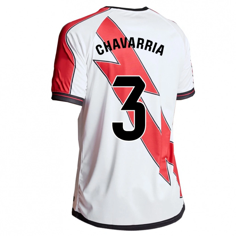 Danxen Hombre Camiseta Pep Chavarría #3 Blanco Rojo 1ª Equipación 2025/26 La Camisa