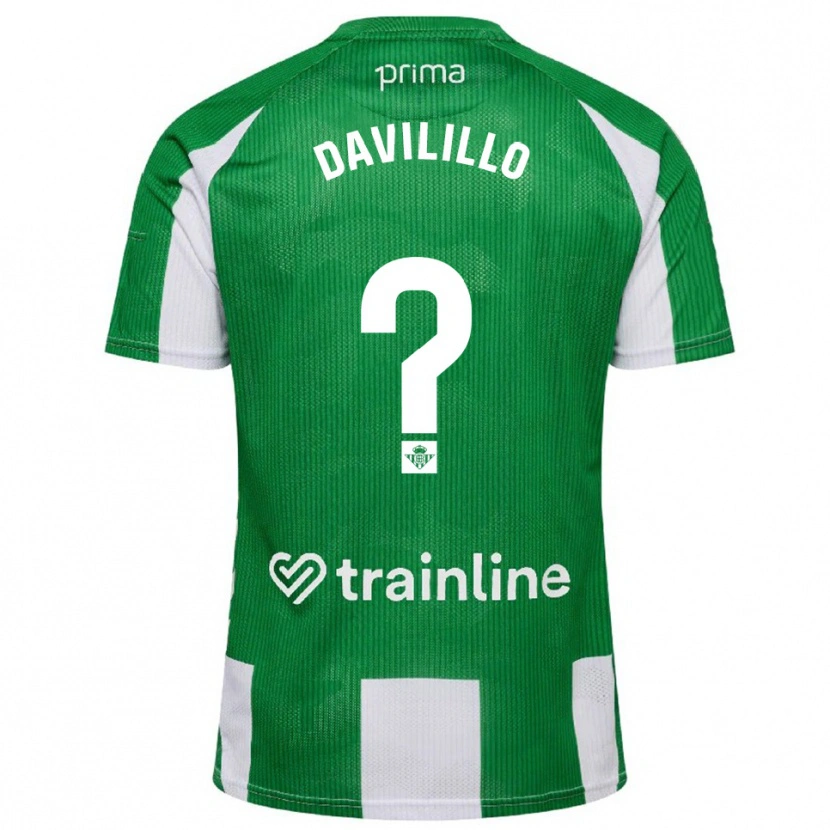 Danxen Hombre Camiseta Davilillo #0 Verde Blanco 1ª Equipación 2025/26 La Camisa