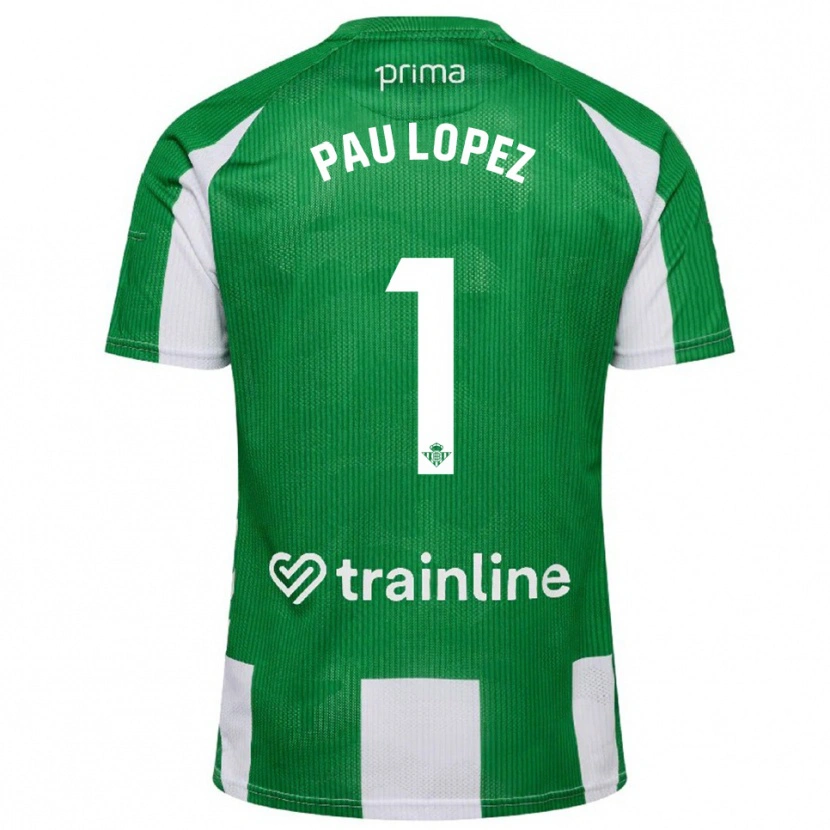 Danxen Hombre Camiseta Pau López #1 Verde Blanco 1ª Equipación 2025/26 La Camisa