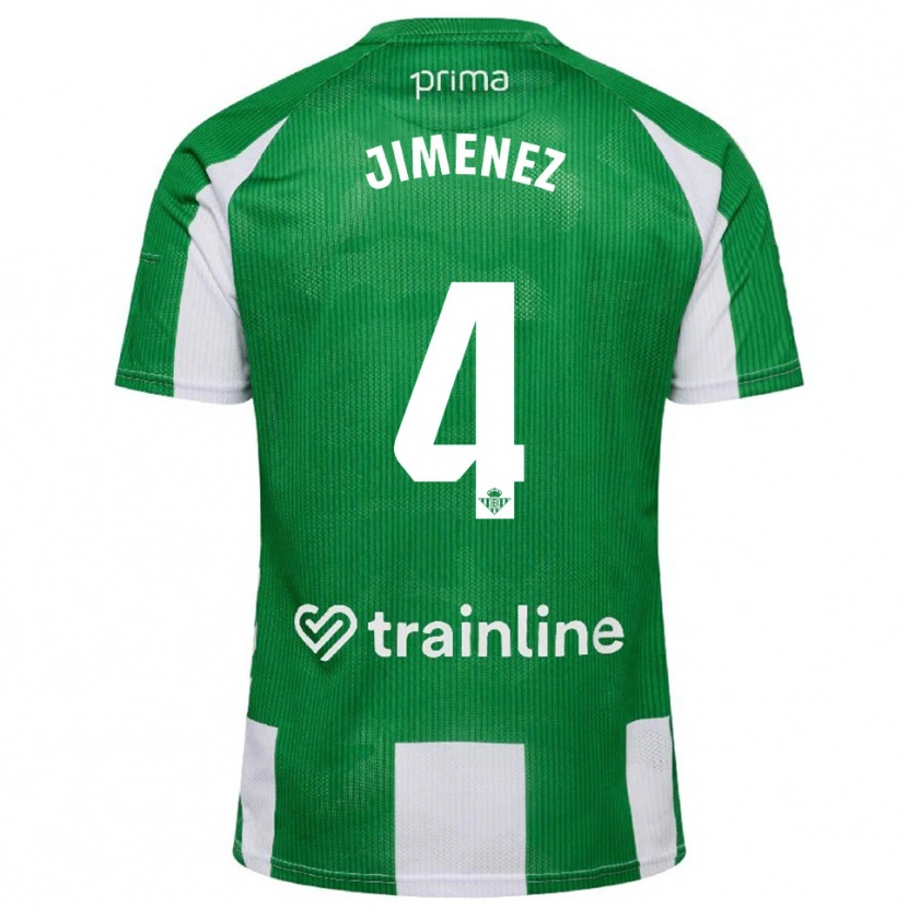 Danxen Hombre Camiseta María Jiménez Gutiérrez #4 Verde Blanco 1ª Equipación 2025/26 La Camisa