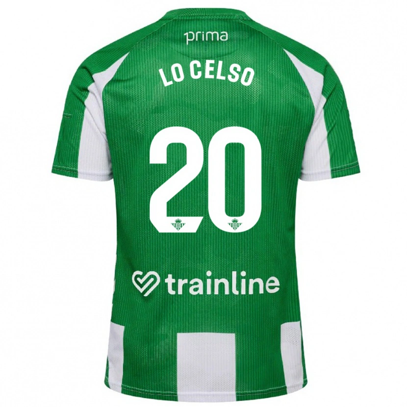 Danxen Hombre Camiseta Giovani Lo Celso #20 Verde Blanco 1ª Equipación 2025/26 La Camisa