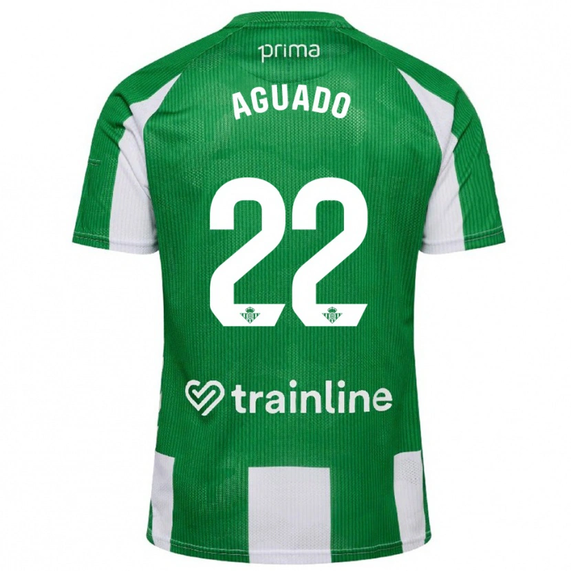 Danxen Hombre Camiseta Júlia Aguado #22 Verde Blanco 1ª Equipación 2025/26 La Camisa