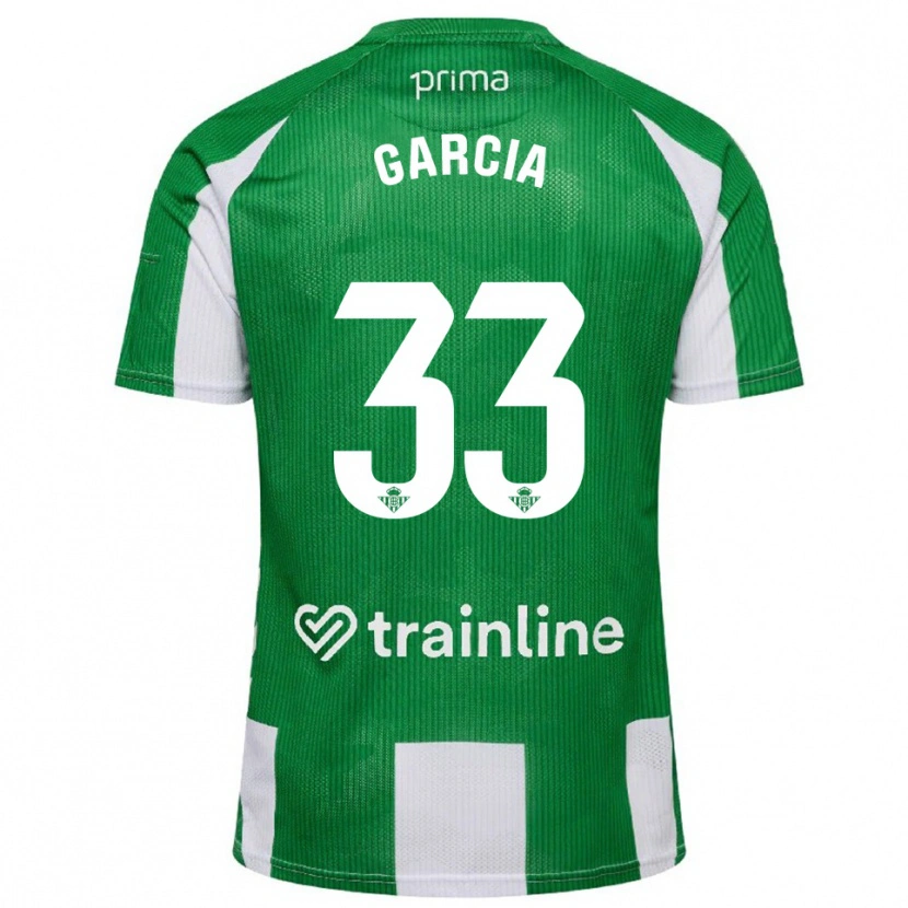 Danxen Hombre Camiseta Pablo García #33 Verde Blanco 1ª Equipación 2025/26 La Camisa