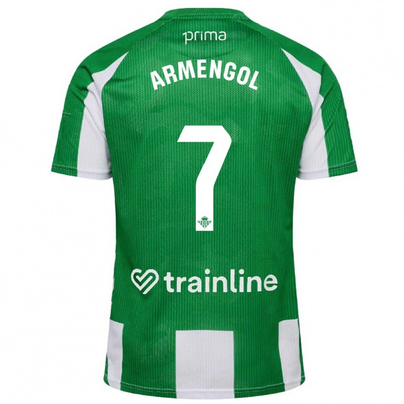 Danxen Hombre Camiseta Carla Armengol #7 Verde Blanco 1ª Equipación 2025/26 La Camisa