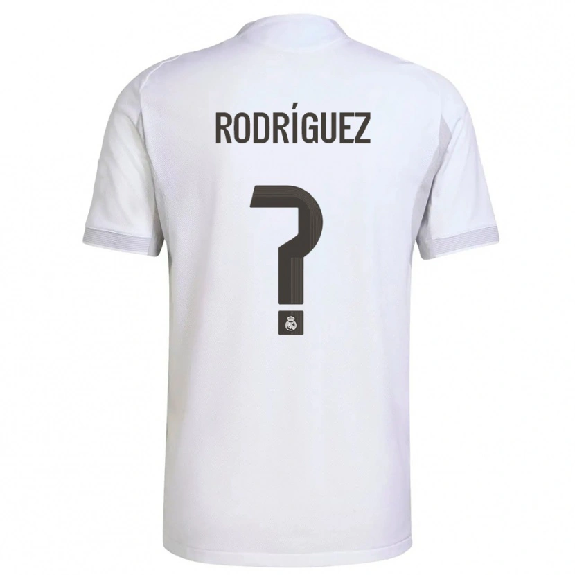 Danxen Hombre Camiseta Álvaro Rodríguez #0 Blanco Amarillo 1ª Equipación 2025/26 La Camisa