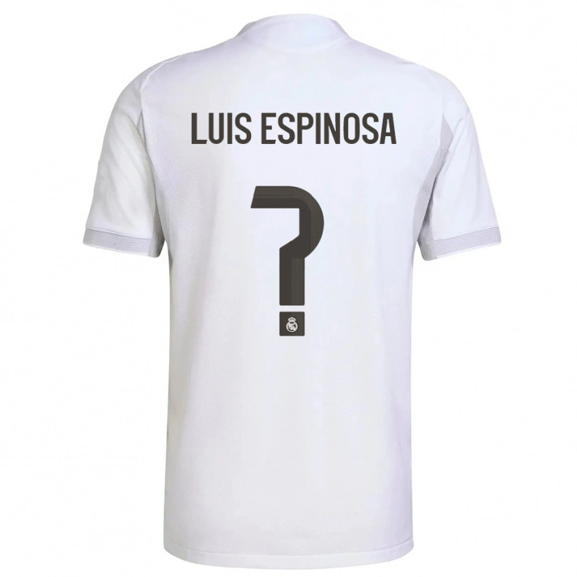Danxen Hombre Camiseta José Luis Espinosa #0 Blanco Amarillo 1ª Equipación 2025/26 La Camisa