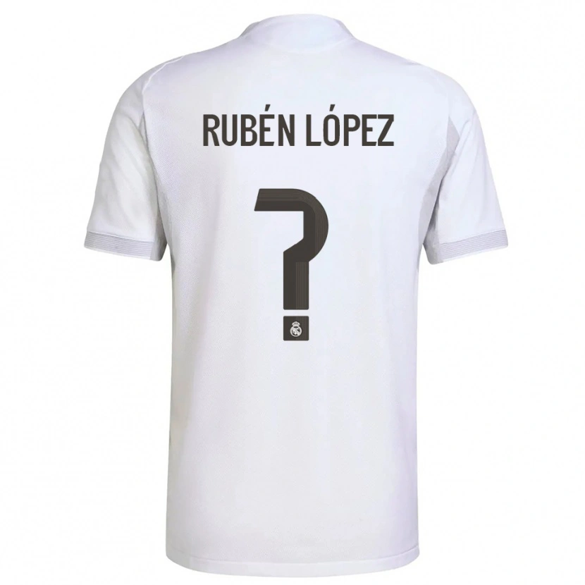 Danxen Hombre Camiseta Rubén López #0 Blanco Amarillo 1ª Equipación 2025/26 La Camisa