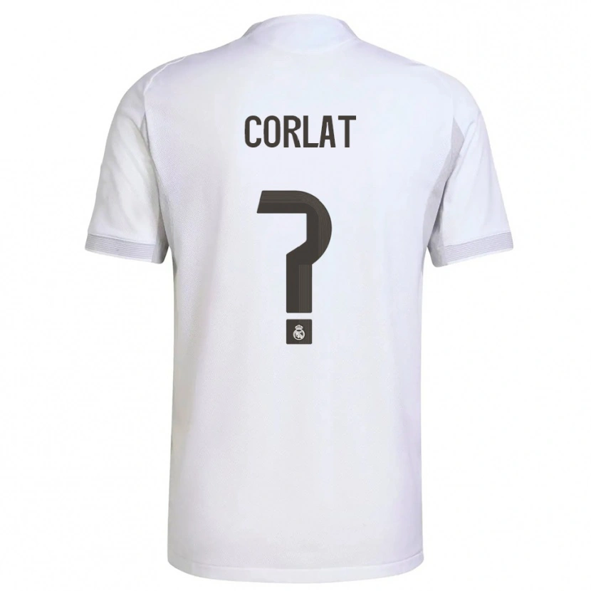Danxen Hombre Camiseta Edu Corlat #0 Blanco Amarillo 1ª Equipación 2025/26 La Camisa