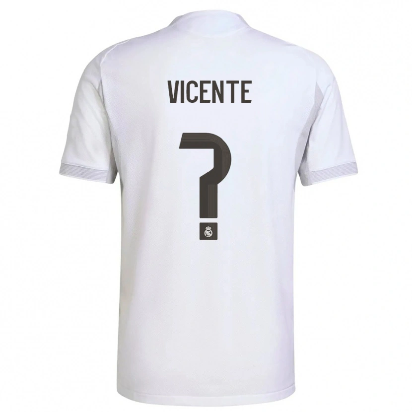 Danxen Hombre Camiseta Dani Vicente #0 Blanco Amarillo 1ª Equipación 2025/26 La Camisa