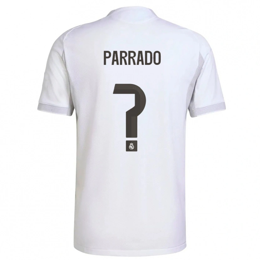 Danxen Hombre Camiseta Diego Parrado #0 Blanco Amarillo 1ª Equipación 2025/26 La Camisa