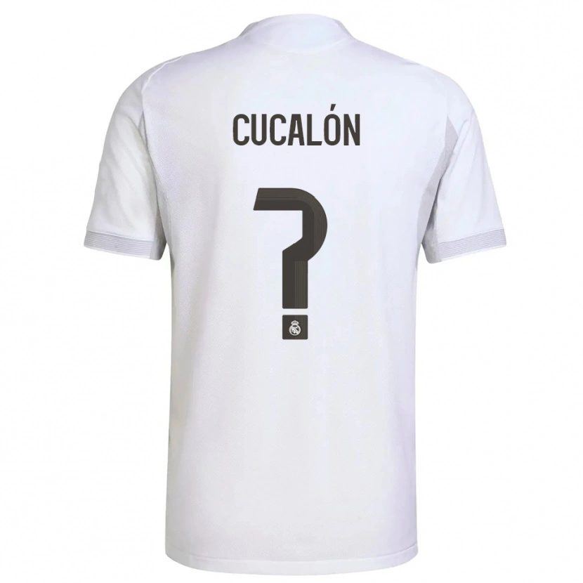 Danxen Hombre Camiseta Marc Cucalón #0 Blanco Amarillo 1ª Equipación 2025/26 La Camisa