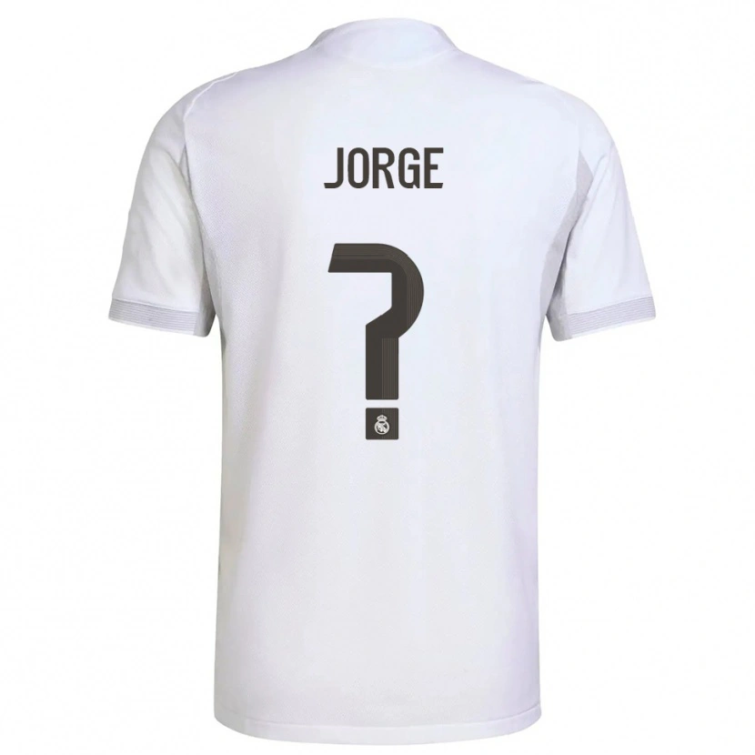 Danxen Hombre Camiseta Jorge García #0 Blanco Amarillo 1ª Equipación 2025/26 La Camisa