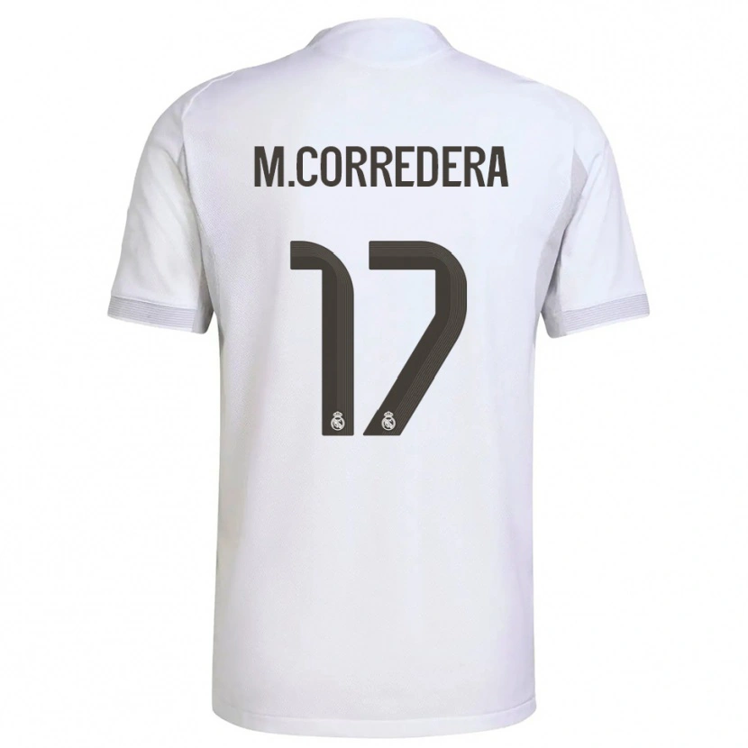Danxen Hombre Camiseta Marta Corredera #17 Blanco Amarillo 1ª Equipación 2025/26 La Camisa