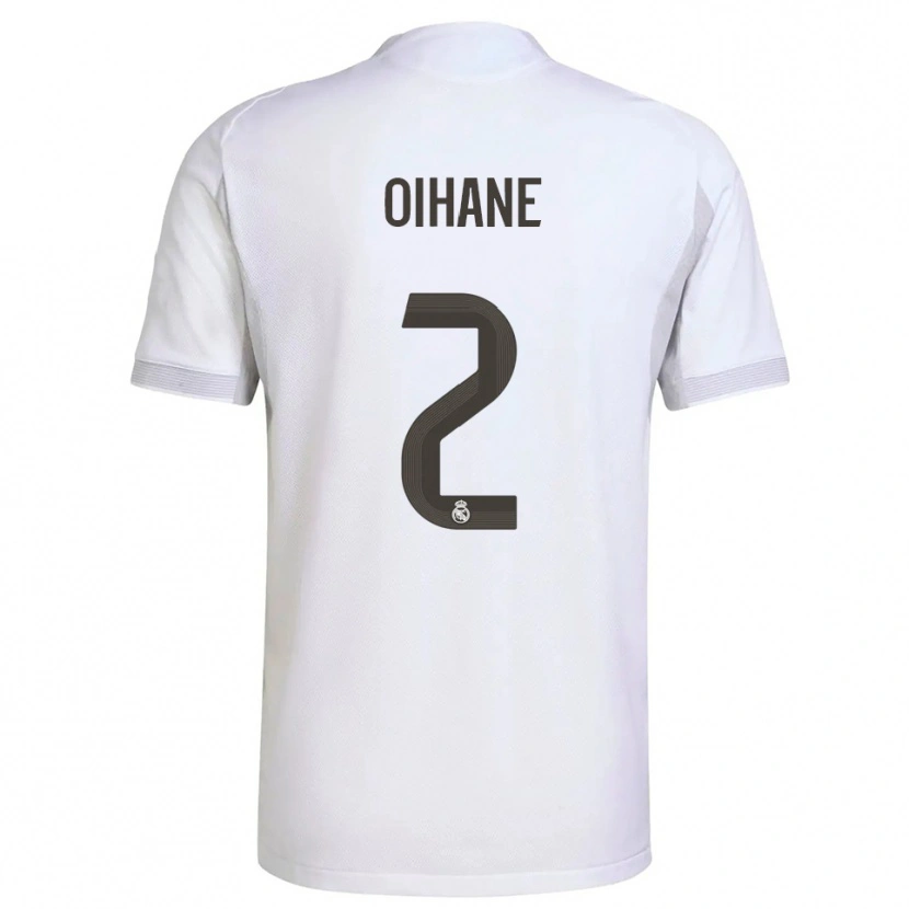 Danxen Hombre Camiseta Oihane Hernández #2 Blanco Amarillo 1ª Equipación 2025/26 La Camisa