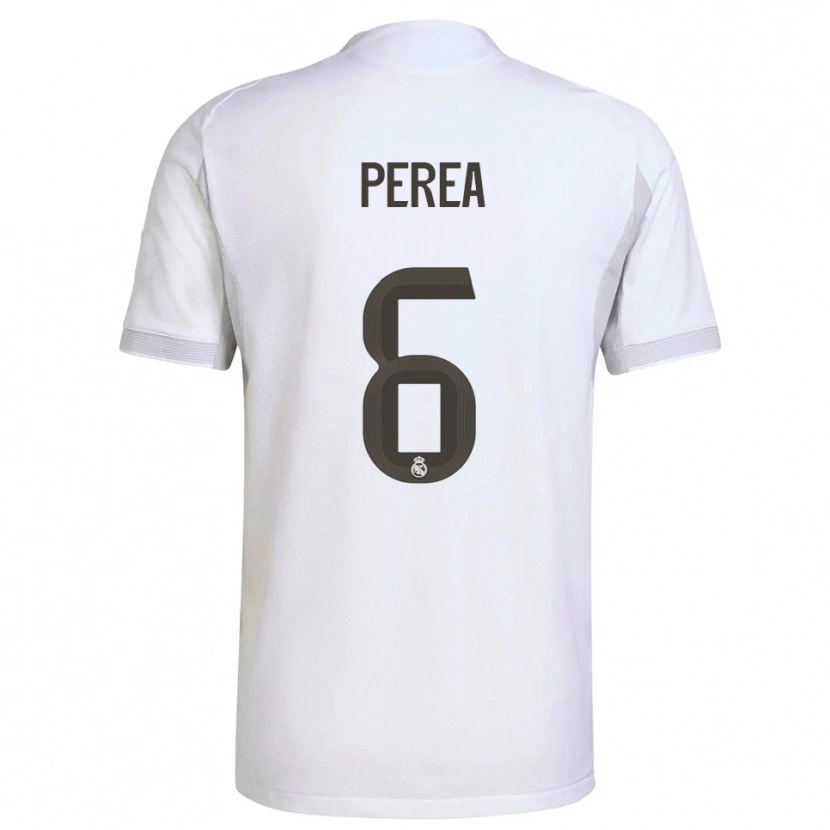 Danxen Hombre Camiseta Cristian Perea #6 Blanco Amarillo 1ª Equipación 2025/26 La Camisa