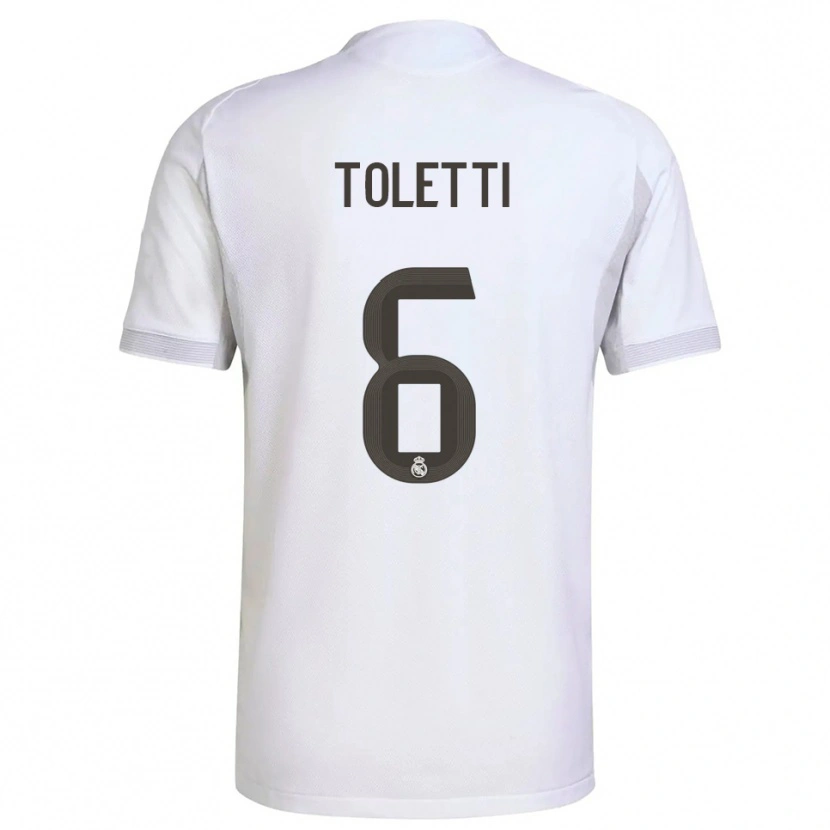 Danxen Hombre Camiseta Sandie Toletti #6 Blanco Amarillo 1ª Equipación 2025/26 La Camisa