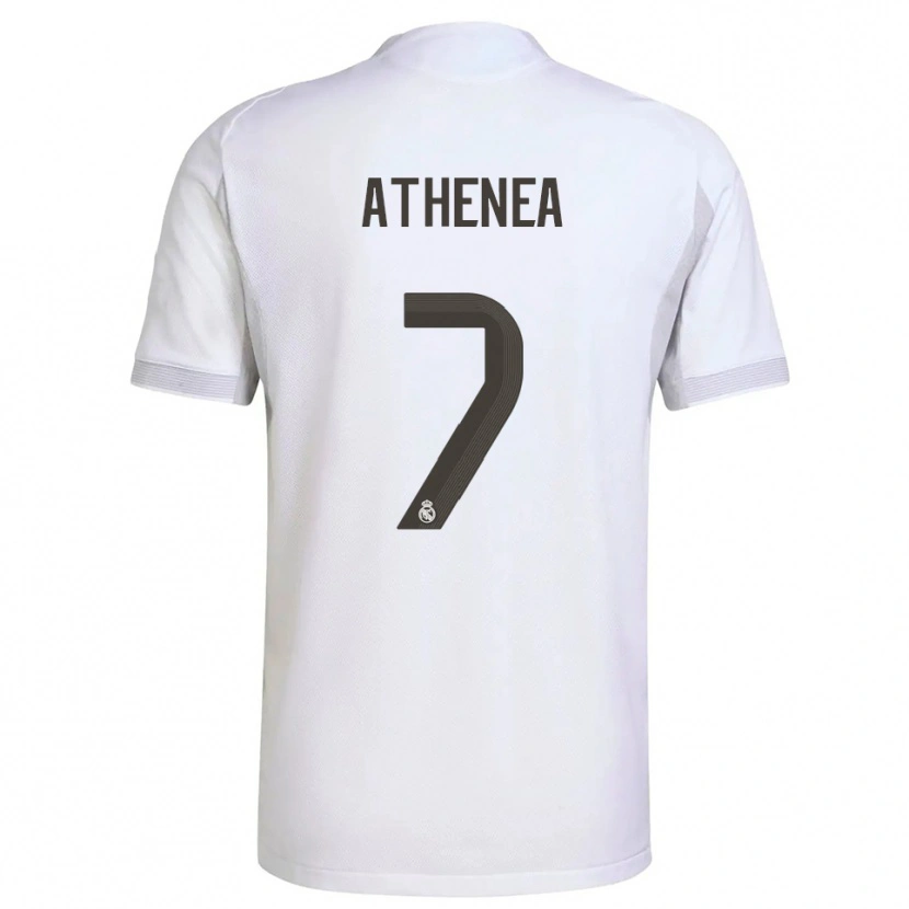Danxen Hombre Camiseta Athenea Del Castillo #7 Blanco Amarillo 1ª Equipación 2025/26 La Camisa