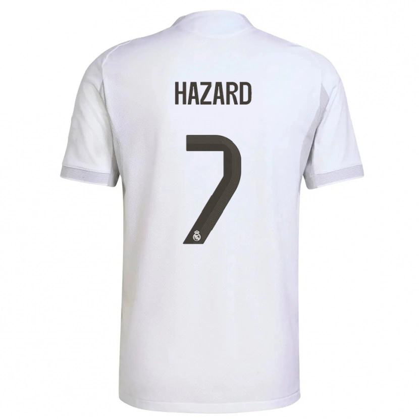 Danxen Hombre Camiseta Eden Hazard #7 Blanco Amarillo 1ª Equipación 2025/26 La Camisa