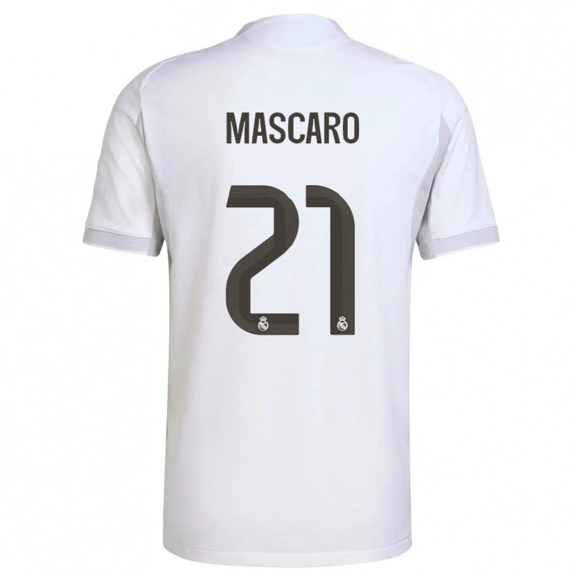 Danxen Hombre Camiseta Joan Mascaró #21 Blanco Amarillo 1ª Equipación 2025/26 La Camisa