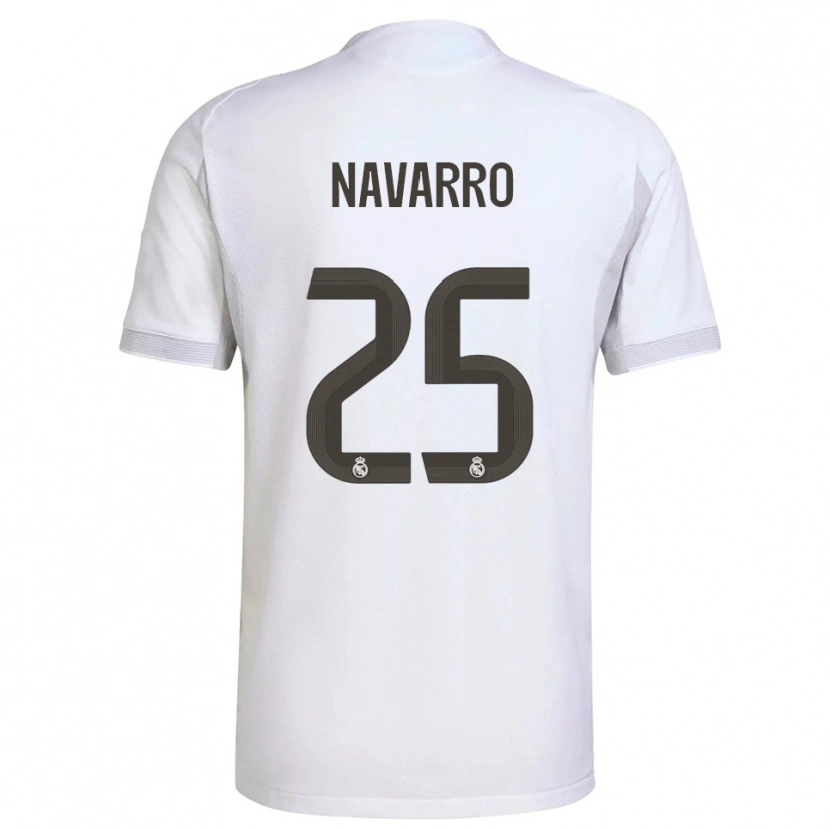 Danxen Hombre Camiseta Javier Navarro #25 Blanco Amarillo 1ª Equipación 2025/26 La Camisa