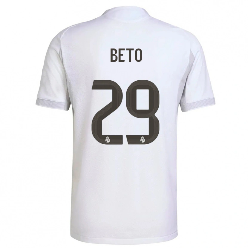 Danxen Hombre Camiseta Beto Martínez #29 Blanco Amarillo 1ª Equipación 2025/26 La Camisa