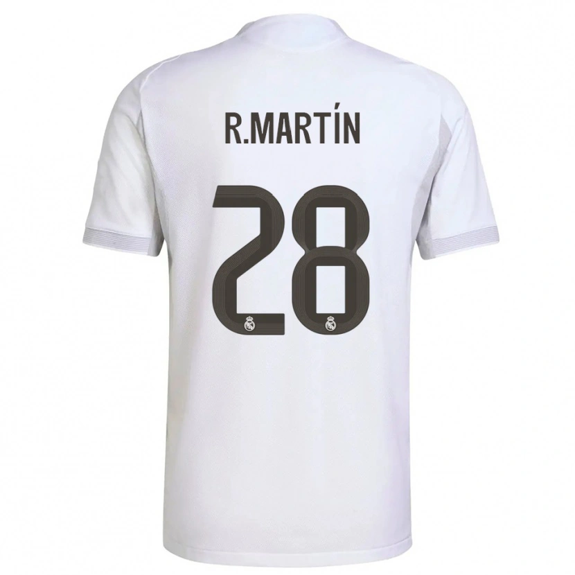 Danxen Hombre Camiseta Roberto Martín #28 Blanco Amarillo 1ª Equipación 2025/26 La Camisa