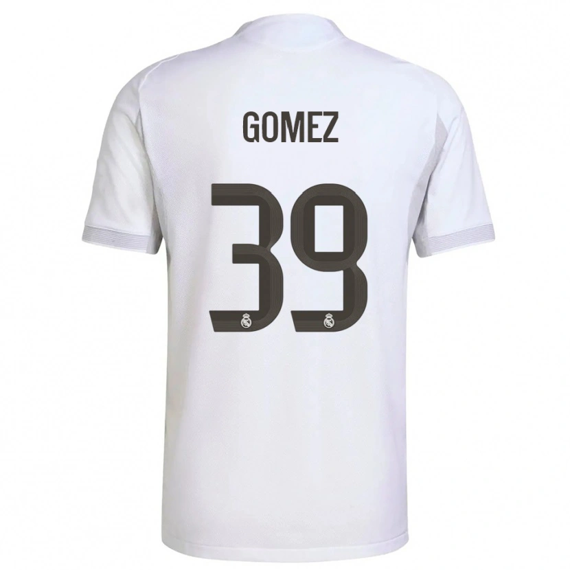 Danxen Hombre Camiseta Eric Gómez #39 Blanco Amarillo 1ª Equipación 2025/26 La Camisa