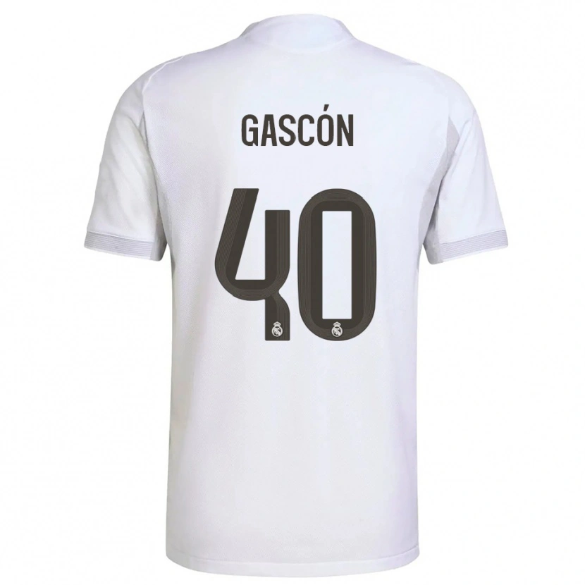 Danxen Hombre Camiseta Ignacio Gascón #40 Blanco Amarillo 1ª Equipación 2025/26 La Camisa