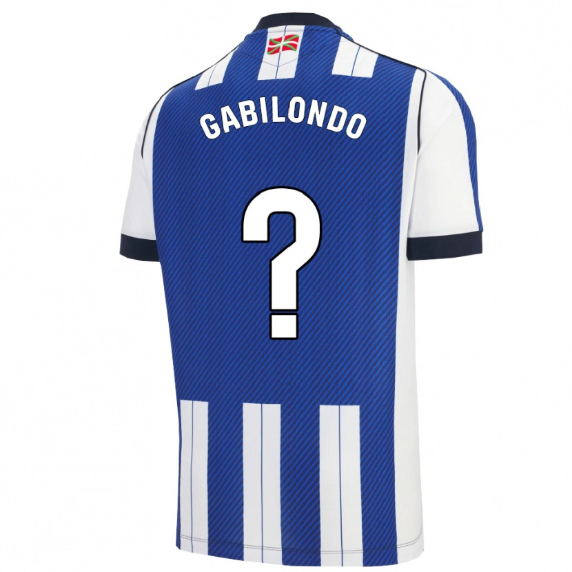 Danxen Hombre Camiseta Iker Gabilondo #0 Azul Blanco 1ª Equipación 2025/26 La Camisa
