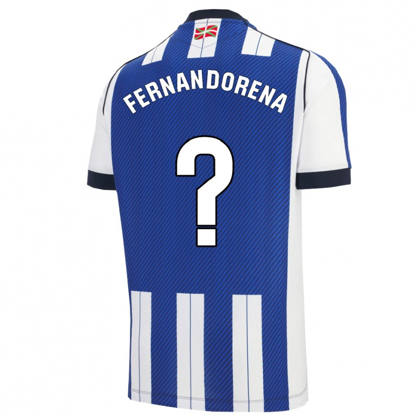 Danxen Hombre Camiseta Alex Fernandorena #0 Azul Blanco 1ª Equipación 2025/26 La Camisa