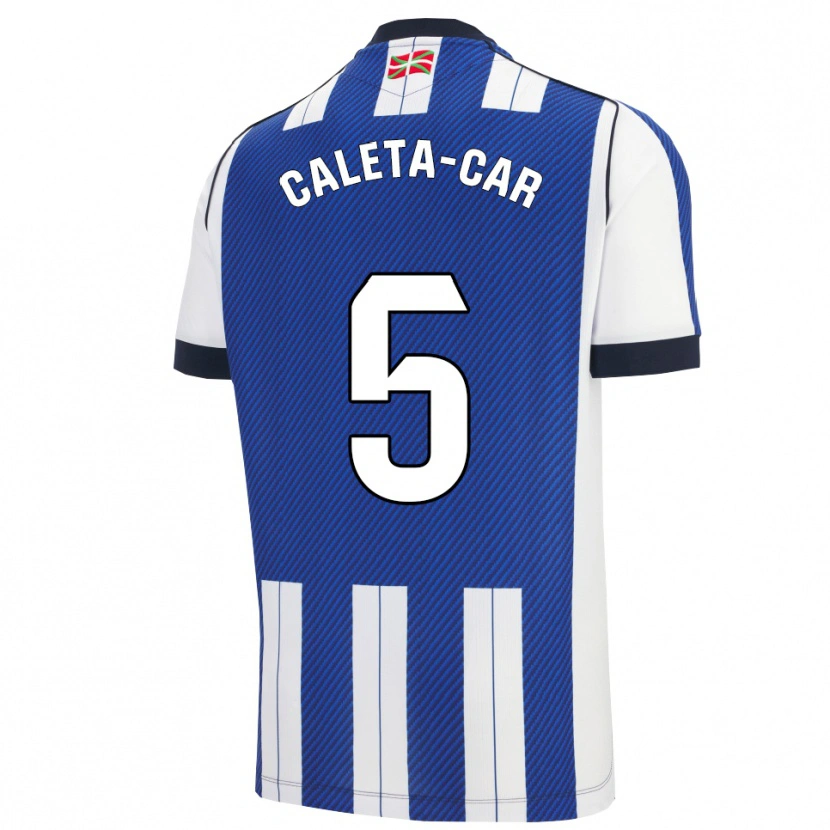 Danxen Hombre Camiseta Duje Caleta-Car #5 Azul Blanco 1ª Equipación 2025/26 La Camisa