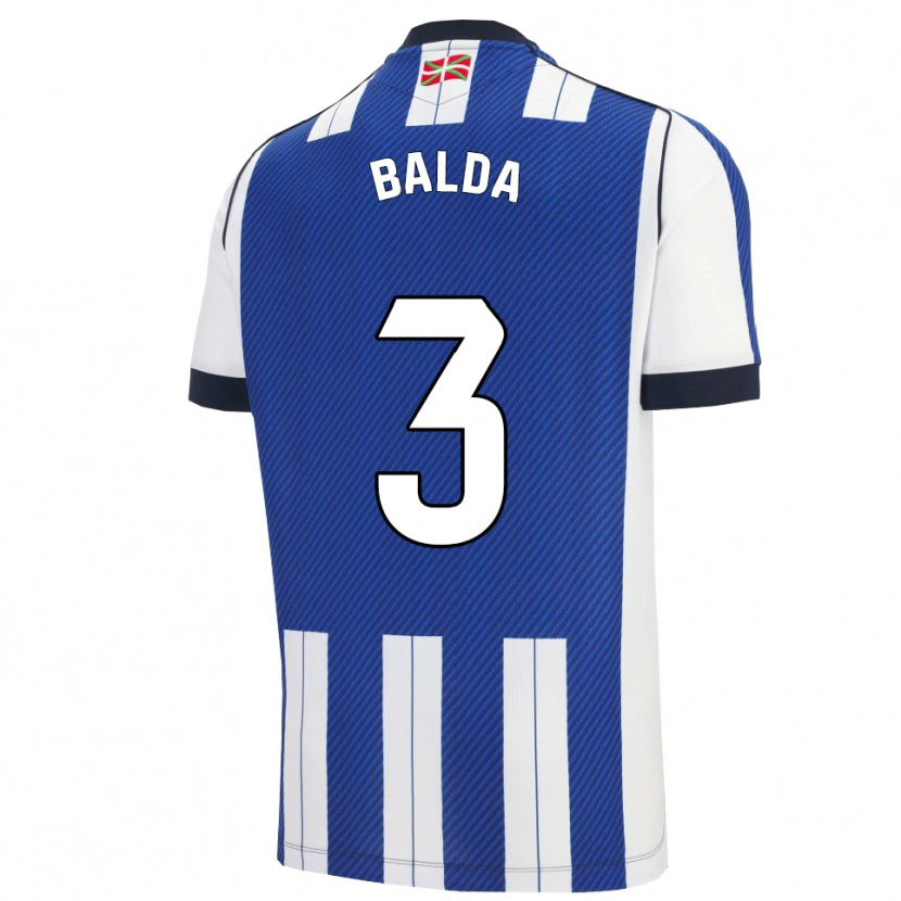 Danxen Hombre Camiseta Jon Balda #3 Azul Blanco 1ª Equipación 2025/26 La Camisa