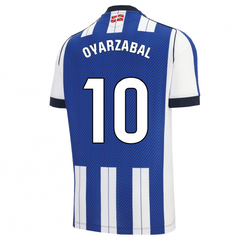Danxen Hombre Camiseta Mikel Oyarzabal #10 Azul Blanco 1ª Equipación 2025/26 La Camisa