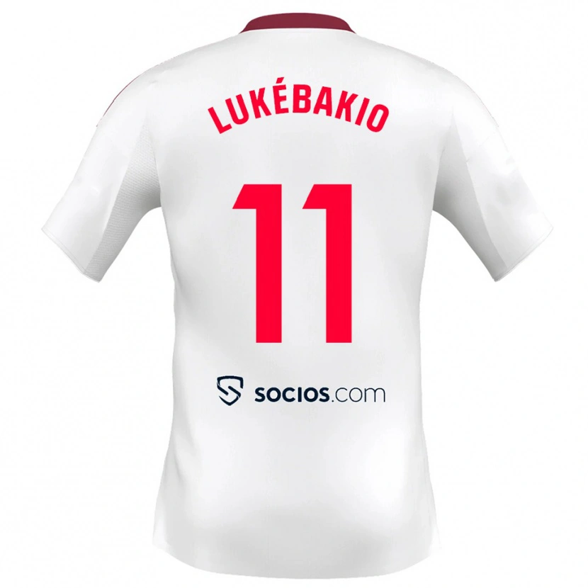 Danxen Hombre Camiseta Dodi Lukébakio #11 Blanco Rojo 1ª Equipación 2025/26 La Camisa