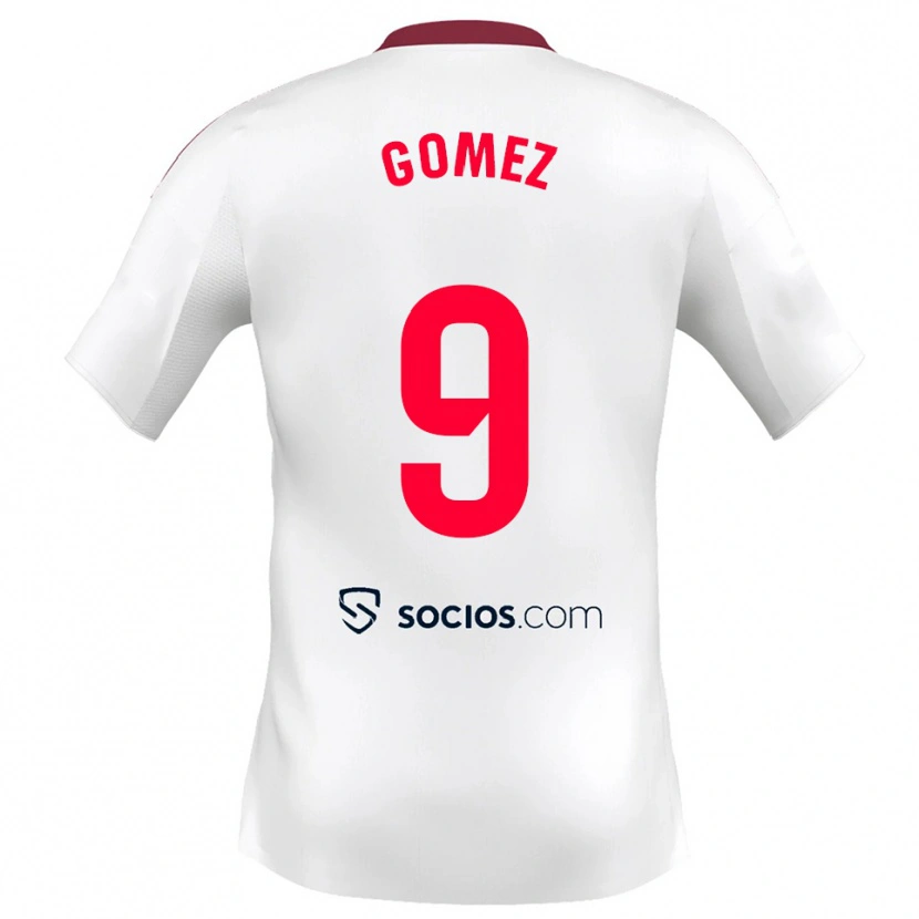 Danxen Hombre Camiseta Raúl Gómez #9 Blanco Rojo 1ª Equipación 2025/26 La Camisa