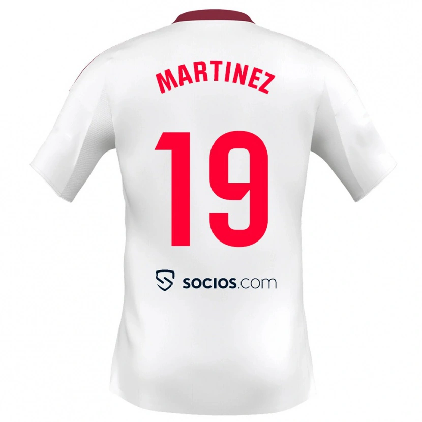 Danxen Hombre Camiseta Gabri Martinez #19 Blanco Rojo 1ª Equipación 2025/26 La Camisa