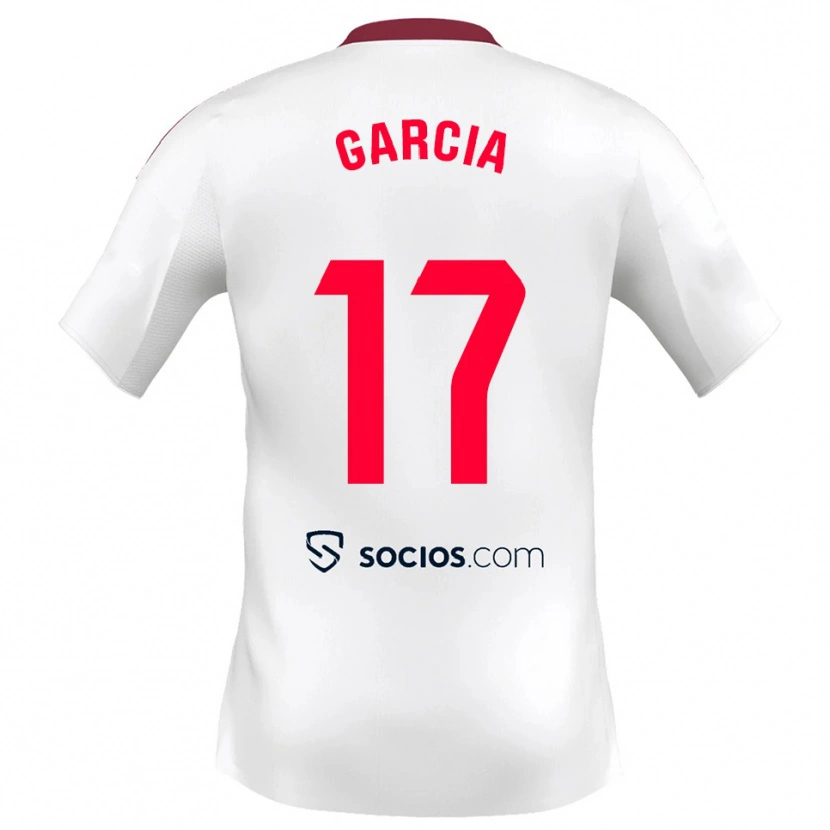 Danxen Hombre Camiseta Débora García #17 Blanco Rojo 1ª Equipación 2025/26 La Camisa
