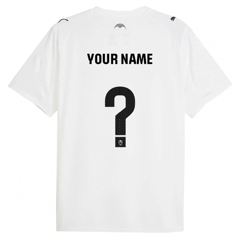 Danxen Hombre Camiseta Su Nombre #0 Blanco Negro 1ª Equipación 2025/26 La Camisa