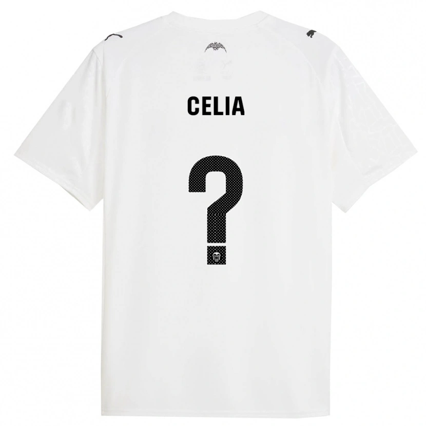 Danxen Hombre Camiseta Celia Fernández Arias #0 Blanco Negro 1ª Equipación 2025/26 La Camisa
