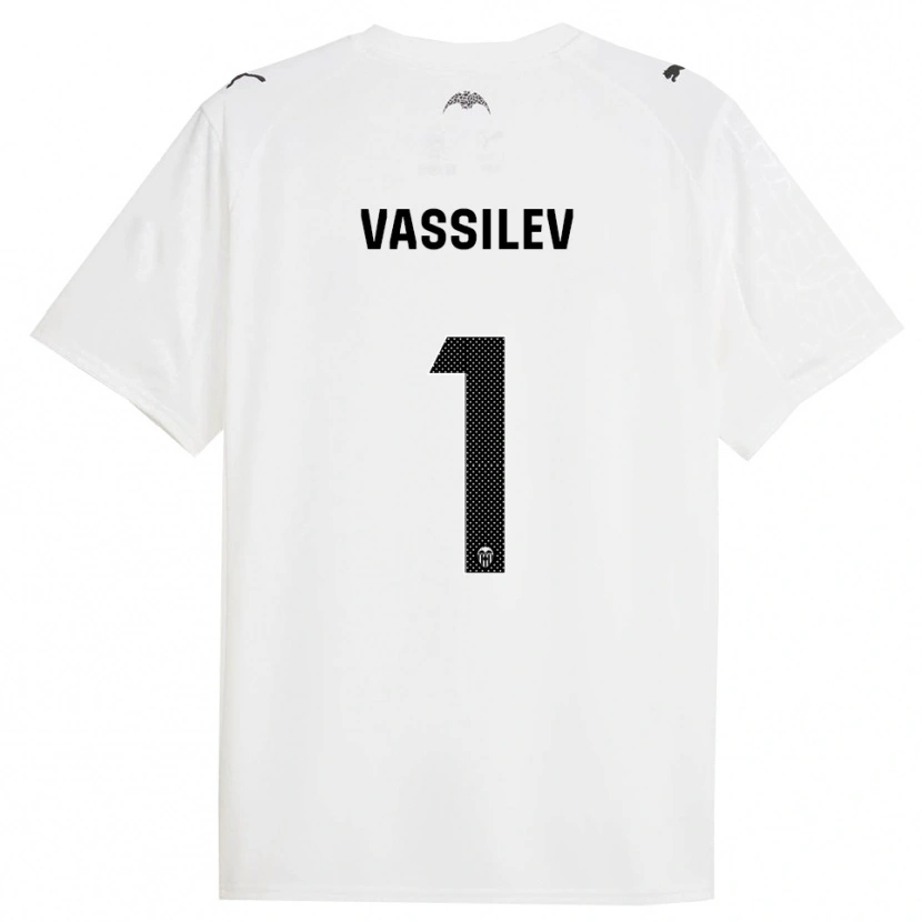 Danxen Hombre Camiseta David Vassilev #1 Blanco Negro 1ª Equipación 2025/26 La Camisa